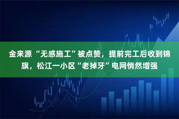 金来源 “无感施工”被点赞，提前完工后收到锦旗，松江一小区“老掉牙”电网悄然增强